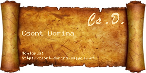 Csont Dorina névjegykártya