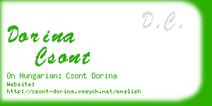 dorina csont business card